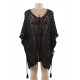 Black Knitted Hollow out Beach Dress