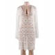 White Knitted Hollow out Beach Dress