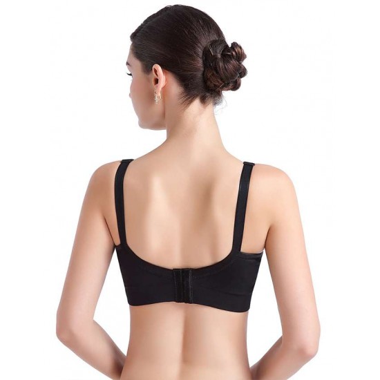 Black Comfort Breast-feeding Nursing Bra