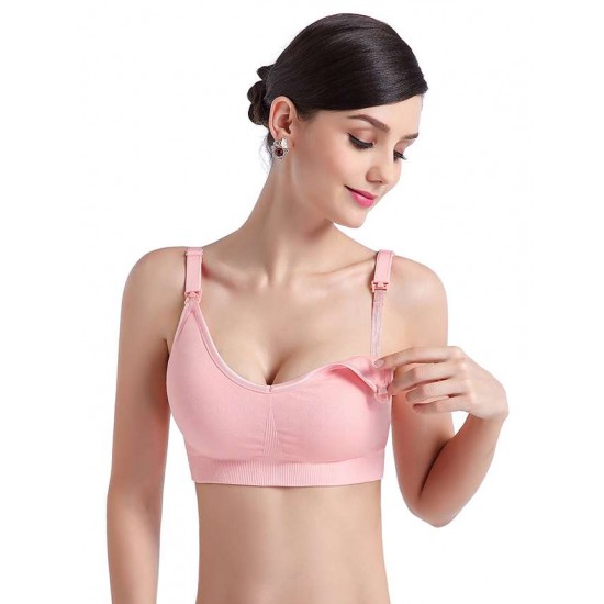 Pink Comfort Breast-feeding Nursing Bra