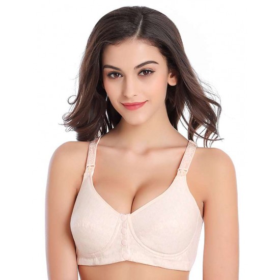 Front Opening Buckle Comfortable Breastfeeding Nursing Bra