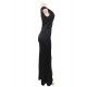 Black Sleeveless High Slit Sexy Evening Dress