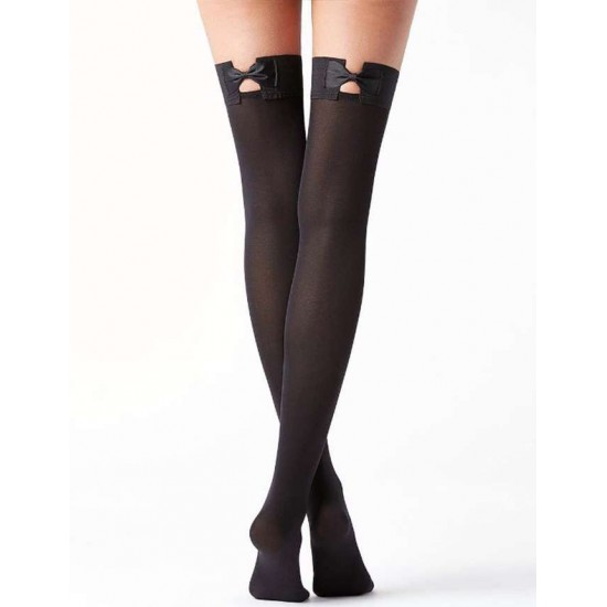 Black Bow Tie Stockings