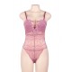 Sexy Chest Ribbon Adjusting Lace Teddy