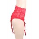 Red Sexy Lace Garter Panty