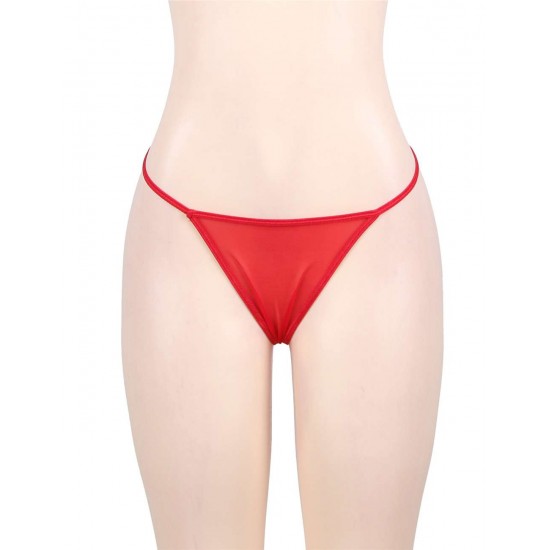 Plus Size Red Sexy Lace Garter Panty