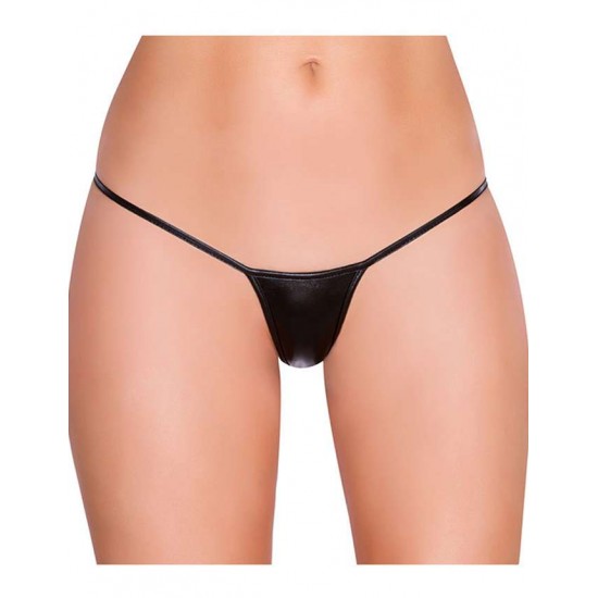 Black Plus Size Exotic Micro Shiny G String Thongs