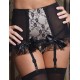 Floral Lace High Waist Garter Belt