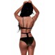 Black Elastic Harness  Sexy Summer Women Bikini Set