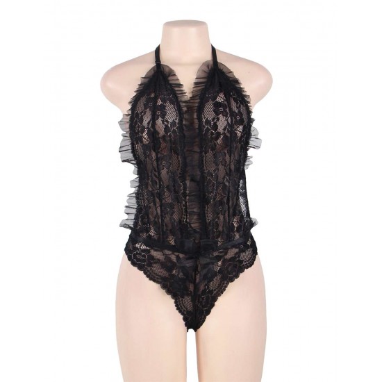 Deep Plunge Lace Teddy