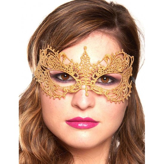 Glamorous Golden Lace Eye Mask