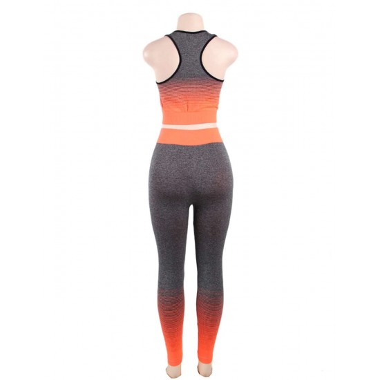 Orange Gradient Fitness Sports Set