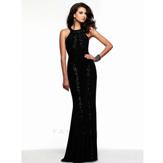 Sequined Long Cutout Prom Dresses