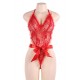 Lace Ruffle Teddy with Wrist Restraints