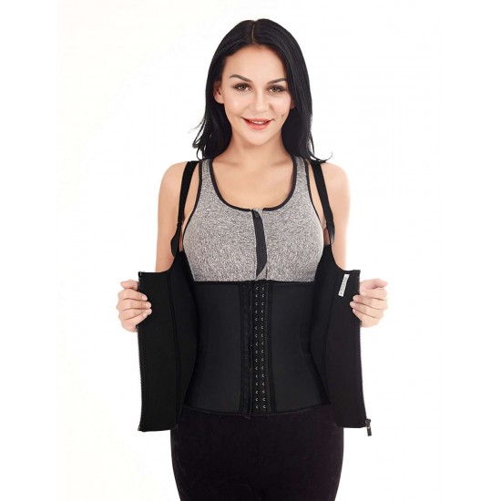 Black Neoprene Waist Training Corset