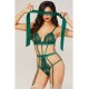 Love Affair Green Lace Teddy 