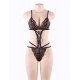 Plus Size Charming black lace Teddy