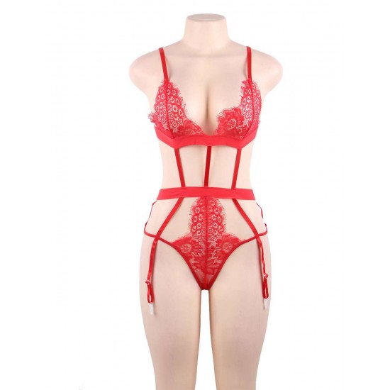 Love Affair Red Lace Teddy 