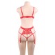 Plus Size Love Affair Red Lace Teddy 