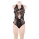 Black Deep V Exquisite Lace Teddy