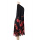 Plus Size Elegant Knee-length Floral Dress