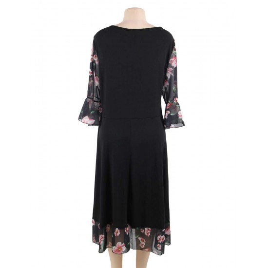 Plus Size Flowy Floral midi Dress