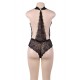 Black Deep V Exquisite Lace Teddy