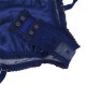 Plus Size Blue Deluxe Satin Lace Stitching Teddy