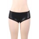 Plus Size Leather Lift Hip Black Panty