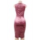 Velvet Sparkle Sleeveless Midi Vest Dress