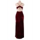 Slim Strap Halter Velvet Fashion Casual Long Dress