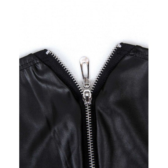 Men's Leather Pants With Exposed Hips