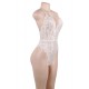 White High Quality Lace Sexy Hollow-out Conjoined Underwear 