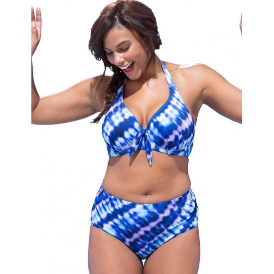 Plus Size Fashion Print Sexy Summer Women's Bikini Set