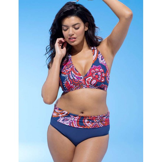 Plus Size Fashion Print Sexy Summer Women's Bikini Set