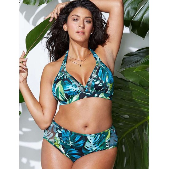 Plus Size Fashion Print Sexy Summer Women's Bikini Set