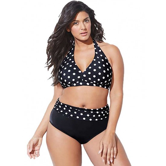 Plus Size Polka Dot Sexy Summer Women's Bikini Set