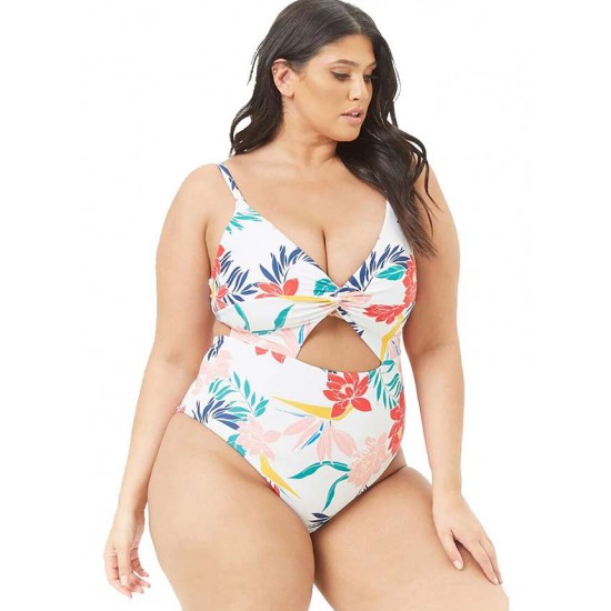 Plus Size Refreshing Flowers Sexy Summer Women's Bikini Set