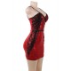 Sexy Red Sequined Lace Stitching Bodycon Dress