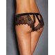 Plus Size Sexy Black Lace Silk Strappy Panty