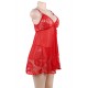 Plus Size Soft Lace Babydoll with G-string