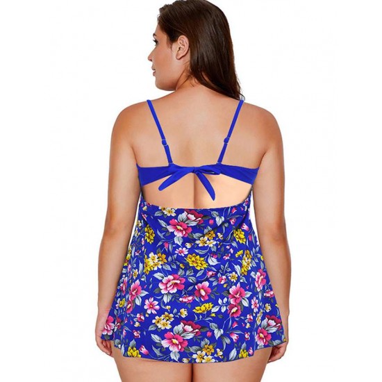 Plus Size Floral Print Sexy Summer Women's One Piece Swimwear