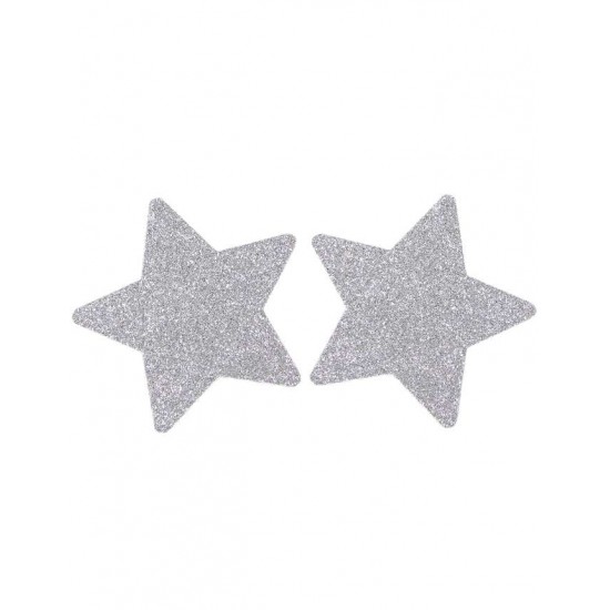 White Glitter Star Shaped Nipple Cover