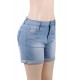 Good Quality High Waist Solid Color Push Up Jeans Shorts 