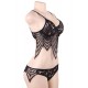 Black Eyelash Lace Super Thin Cup Sexy Bra Set