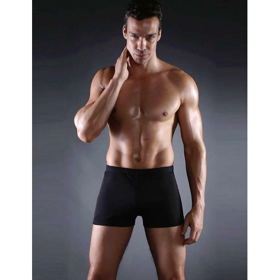 Men's Black Swimming Trunks Jammers Endurance Quick Dry Swimming Trunks