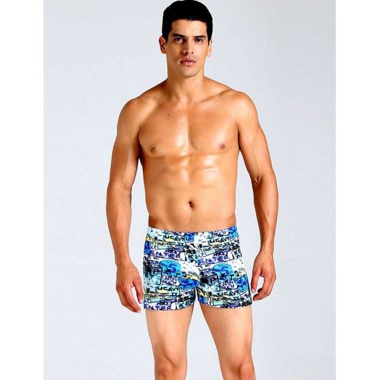 Men's Colorful Swimming Trunks Jammers Endurance Quick Dry Swimming Trunks