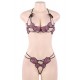 Sexy Flower Embroidery Fashion Bra Set